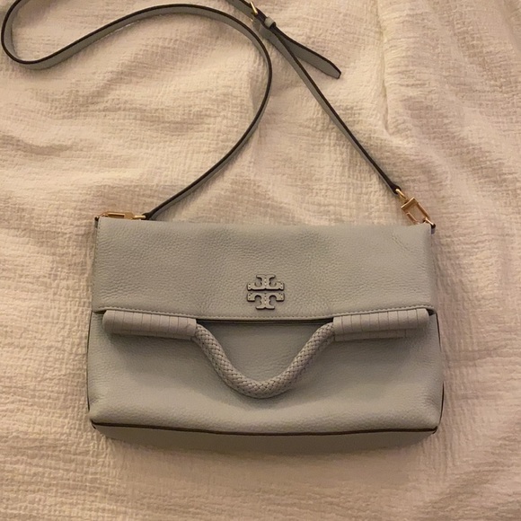 Tory Burch Handbags - Beautiful Tory Burch Blue Leather Crossbody Purse